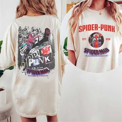 Two-sided Vintage Spider Punk Shirt, Retro Spider-Man Across the Spider-Verse Shirt, Spider-Man 2023 Shirt, Spider Punk