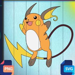 Raichu SVG free for Cricut | Raichu Pokemon SVG free