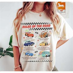 Vintage Disney Cars Checkered Shirt, Retro Disney Pixar Lightning McQueen Shirt, Disney Cars Land Shirt, Disneyland Fami