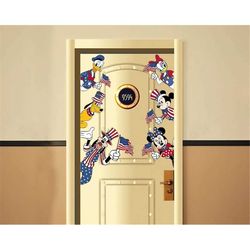 Mickey and Friends Disney 4th of July Inspired Magnets For Cruise Ship Stateroom Doors, Disney American Family Patriotic