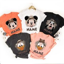 Personalized Mickey and Friends Disney Animal Kingdom Shirt, Leopard Disney Family Vacation 2023, Watercolor Safari Trip