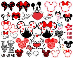 Disney Valentine Day svg, Mickey Minnie Valentine svg, png