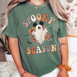Mickey Ghost Spooky Season Comfort Colors Shirt, Mickey Boo Halloween Shirt, Pumpkin Mickey, Disney Spooky Shirt, Disney