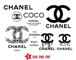 chanel logo svg, fashion brand svg, luxury brand svg, png