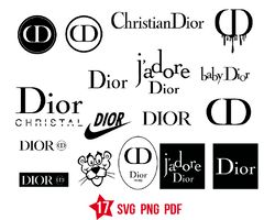 dior logo svg bundle, fashion brand svg, luxury brand svg, png