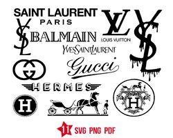 saint laurent logo svg, fashion brand svg, luxury brand svg, png