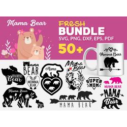 Mama Bear SVG PNG DXF, Mom Svg Sayings, Cricut Mama Bear, Mama Bear Png, Mom life Svg, Mom  Svg, Mom Shirt Svg, /