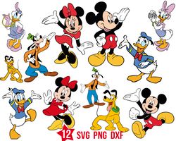 mickey mouse friend svg, disney mouse svg for cricut, minnie svg, png files