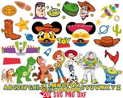 toy story template birthday svg, toy story svg, png