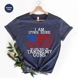 American Shirt, Patriotic T-Shirt, American Flag Graphic Tees, Vintage USA T Shirt, 4th of July T Shirt, 2nd Amendment S