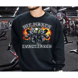 Hit Maxes Evade Taxes Pump Cover - Funny Gym Pump Cover - Bodybuilding - Powerlifiting