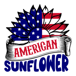American sunflower svg, 4th of July svg, America svg, USA Flag svg, Independence Day SVG, Cut File Cricutth
