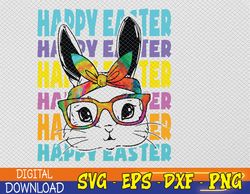 Easter Bunny Tie Dye Rabbit Happy Easter Day Family Matching Svg, Eps, Png, Dxf, Digital Download