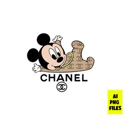 Baby Mickey Chanel Png, Chanel Logo Png, Baby Mickey Png, Fashion Brand Png, Disney Chanel Png, Ai Digital File