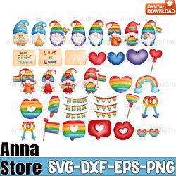 Watercolor Pride Gnome Clipart Svg, LGBT Bundle,Lesbian Svg , Gay Svg,Bisexual Svg, Transgender Svg, Queer Svg,Pride Svg