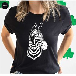 Zebra Face, Zebra Crewneckt T-Shirt, Gift for Women, Zebra Sweatshirt, Gift for Her, Wild Shirt, Zebra Shirt for Women,