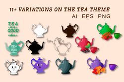 Various types of teapots
