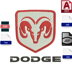 "Embroidered Dodge Brand Designs for Automotive Enthusiasts"