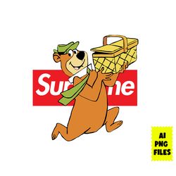 Yogi Bear Supreme Png, Supreme Logo Png, Yogi Bear Png, Bear Png, Disney Supreme Png, Disney Png, Ai Digital File