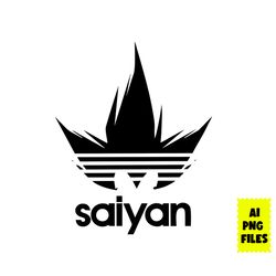 Saiyan Adidas Png, Super Saiyan Vegeta Adidas Png, Adidas Logo Png, Dragon Ball Z Png Digital File, Ai Digital File