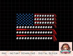 Patriotic Golf USA Flag Golf Clubs 4th of July Golf Balls png, instant download, digital print