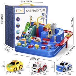 Exciting Race Track Adventure Toy City Rescue Playsets with 3 Mini Cars