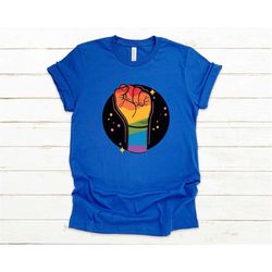 Rainbow Fist Shirt, Gay Fist Pride Hand T-Shirt, Pride Symbol Shirt, Gay Pride Shirt, LGBT Shirt, Lgbtq Shirt, LGBT Fist