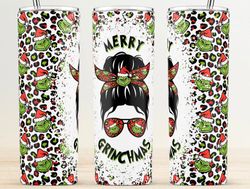 Grinch Stainless Steel Tumbler, Merry Grinchmas Stainless Steel Tumbler, Options choose Straight Stainless Steel Tumbler