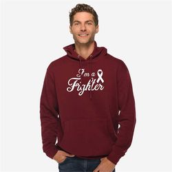 Crewneck Cancer Awareness Sweatshirt, Cancer Patient Sweatshirt Gifts, I'm a Fighter Cancer Ribbon Hoodie, Cancer Fighte