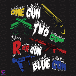 One Gun Two Gun Red Gun Blue Gun Svg, Trending Svg, Gun Svg, One Gun Svg, Two Gu