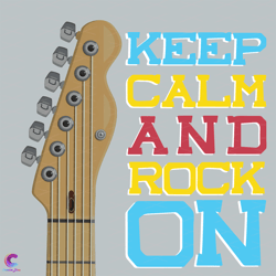 Keep Calm And Rock On Svg, Trending Svg, Keep Calm Svg, Guitar Svg, Guitar Artis