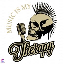 Therapy Skull Singer Svg, Trending Svg, Skull Svg, Microphone Svg, Music Svg, Sk