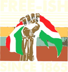 Raised Fist Free-ish Since 1865 Svg, Juneteenth Celebration