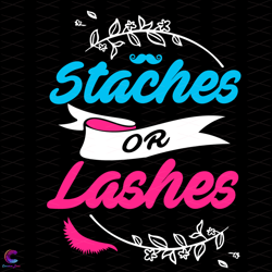 Staches Or Lashes Svg, Trending Svg, Staches Svg, Lashes Svg, Ribbon Svg, Gender