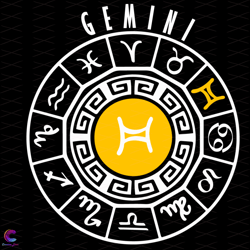 Gemini Zodiac Sign Horoscope Star Signs Astrology Svg, Trending Svg, Gemini Svg,