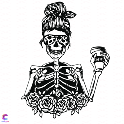 Skeleton Woman Headband Svg, Trending Svg, Skeleton Svg, Woman Svg, Girl Svg, Gl