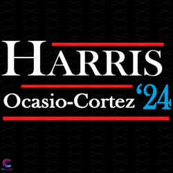Kamala Harris Alexandria Ocasio-Cortez 2024 President Vote Svg, Trending Svg, Ha