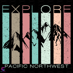 Pacific Northwest Svg, Trending Svg, Mountain Svg, Hiking Gift Svg, Vintage Paci