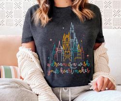 Cinderella Castle A Dream Is A Wish Your Heart Makes Shirt, Disney Princess T-shirt,