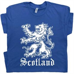 Scotland T Shirt Vintage Scottish Lion T Shirt Scotland Crest Flag Graphic Tee Bar Pub Design Gift For Mens Womens Ladie