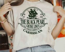 Disney Pirates of the Caribbean Black Pearl Cruise Lines Shirt, WDW Magic