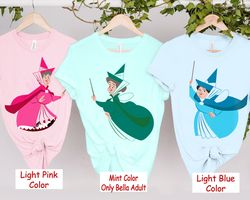 Disney Sleeping Beauty Good Fairies Flora Fauna Merryweather Shirt, Magic Kingdom