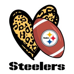 Pittsburgh Steelers Leopard Heart Svg