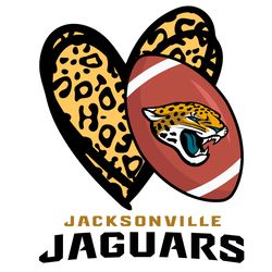 Jacksonville Jaguars Leopard Heart Svg