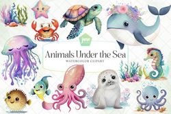Animals Under The Sea Watercolor Bundle Animals Under The Sea Watercolor Bundle Animals Under The Sea Watercolor Bundle