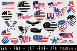 USA Flag SVG Bundle, US Flag Svg