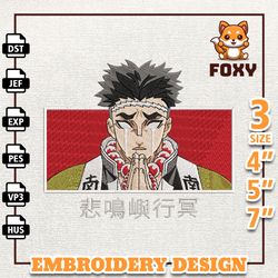 Himejima Demon Slayer, Anime Embroidery Design, Anime Machine Embroidery Design, Gift For Anime Fan, Instant Download