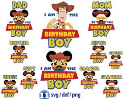 Toy Story Birthday Boy svg, Bundle Birthday Boy svg, Dad And Mom svg, Birthday Boy Family, Family Birthday Party svg