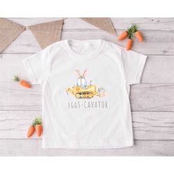 Easter Boys Shirt,Funny Eggscavator Tractor Tee,Cute Easter Bunny Toddler Tee,Kids Easter Shirts,Funny Easter Shirts,Per