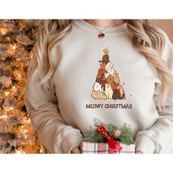 Christmas Sweatshirt,Christmas Sweater,Meowy Christmas Sweatshirt,Christmas Cat Sweatshirt,Retro Christmas Shirt,2022 Ve